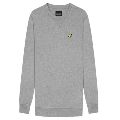 LYLE & SCOTT Crew Sweatshirt Mid Grey Marl Men's Casual Pullover Jumper