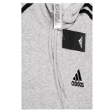 Adidas Men's Hoodie Sweatshirt Gray Casual Pullover with Logo