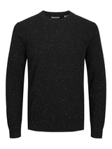 JACK & JONES JJEDAMIAN Melange Crew Neck Jumper - Men's Stylish Knit Sweater