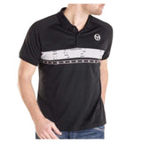 Sergio Tacchini Men's Polo Black/White Sporty Design