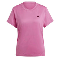 Adidas Womens Mini Emb Tee Rose Pink Casual Short Sleeve T-Shirt for Women