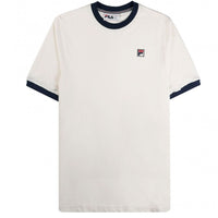 FILA Marconi Tee Cream/Navy Men's Retro Sportswear T-Shirt