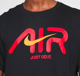 Nike Air Just Do It Tee Black/Red  Men's Swoosh T-Shirt Crew neck Tee