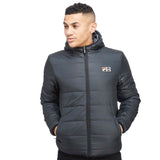 Fila Padded Jackets Mens Reversible Alpino Full Zip Jacket Coat Hoody Pockets