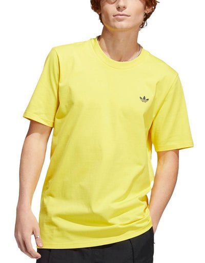 Adidas Classic Casual Tee Yellow Men's T- Shirt