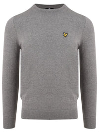 Lyle & Scott Pullover Mens Grey Casual Smart Sweatshirt Jumper Long Sleeve