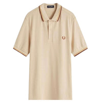 Fred Perry Twin Tipped Polo Shirt Oat/Honey - Classic Fit Men's