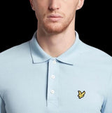 Lyle & Scott Men's short sleeve tipped polo Deck Blue