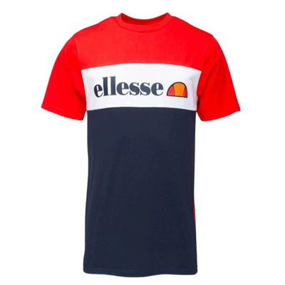 Ellesse Morbila Tee Red/Navy/White Stylish Men's Cotton Crew Neck Top