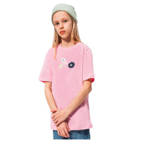 Adidas Kids Flower Print Tee Pink Short Sleeve Shirt