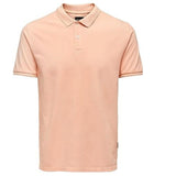 Adidas men's polo salmon pink short sleeve athletic shirt