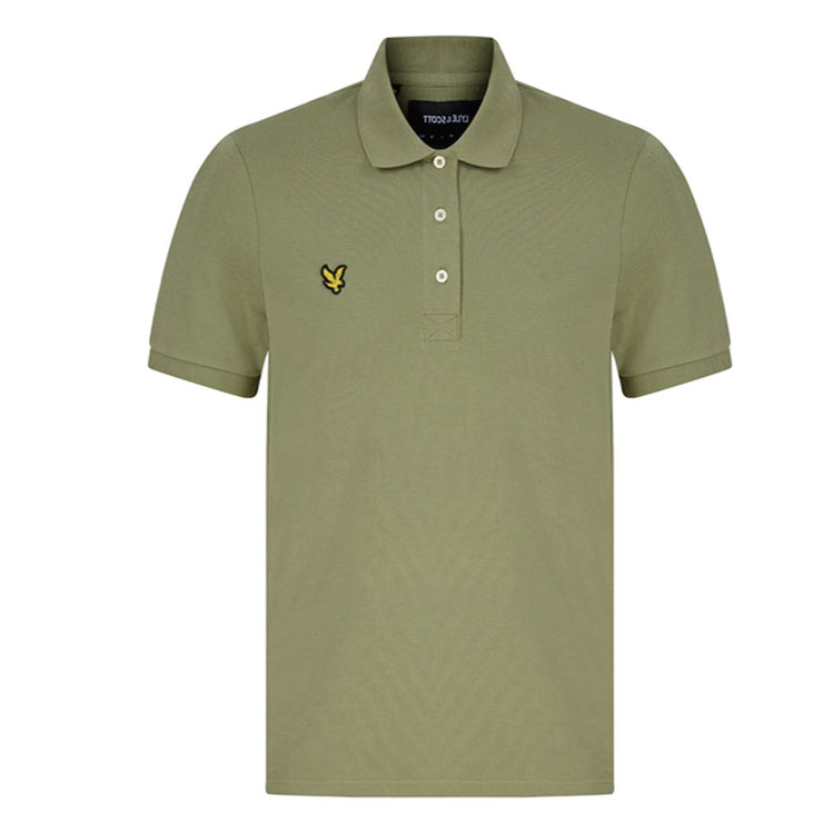 Lyle & Scott Men's Plain Polo Moss Green casual shirt