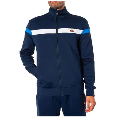 ELLESSE Spinella Track Top Navy Stylish Men's Lightweight Zip-Front Track Jacket