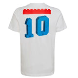 Adidas Kids LEGO Logo Tee White T-Shirt Boys Girls Graphic Casual Top