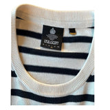 Lyle & Scott Breton Stripe Jumper White Navy Men's Classic Knitwear