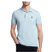 Lyle & Scott Men's short sleeve tipped polo Deck Blue