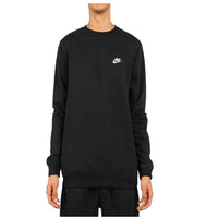 Nike Club Fleece Crew Black Sweatshirt Men's Warm Pullover Winter Top