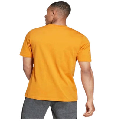 Adidas Linear Logo Tee Orange Men's Casual Short Sleeve T-Shirt