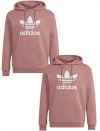 Adidas Hoodie Originals Mens Pale Burgundy Gym Hoodie Sports Pullover