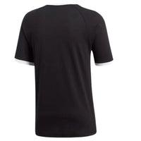 Adidas men's 3 stripe tee black/white short sleeve casual shirt