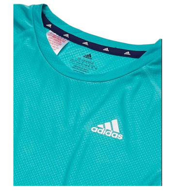 Adidas Kids GR 3 Stripe Tee Aqua/White, Boys/Girls T-Shirt