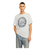 Jack & Jones JJEANS Tee White T-Shirt Men's Short Sleeve Cotton Crew Neck