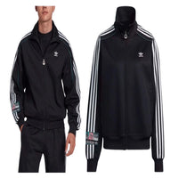 ADIDAS Originals Black Track Top Jacket Men’s Athletic Wear Slim Fit Retro Style