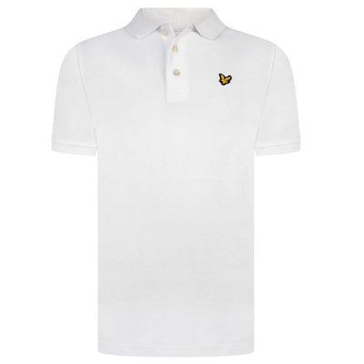 Lyle & Scott men's plain polo white t-shirt crew neck