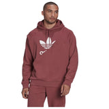 Adidas BLD FT OH Hoodie Burgundy Men’s Pullover Sweatshirt Casual