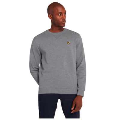 LYLE & SCOTT Crew Sweatshirt Mid Grey Marl Men's Casual Pullover Jumper