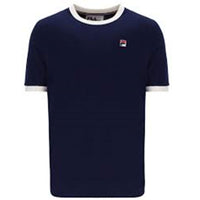 FILA Marconi Tee Navy/Cream Men's Retro Casual Sports T-Shirt