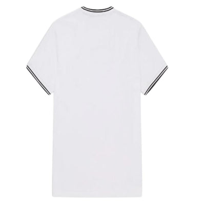 Fred Perry Men's Twin Tipped Tee White Crew Neck T-Shirt - Classic Style