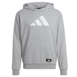 Adidas Hoodie Mens Grey FI 3 Bar Oh Hoodie Gym Pullover Sports Hoodie