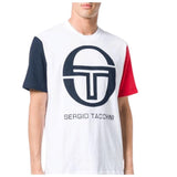 Sergio Tacchini male icona tee white/navy crew neck t-shirt