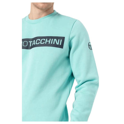 Sergio Tacchini Men's  Aqua/Navy Lightweight Sweater Top