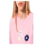 Adidas Kids Flower Print Tee Pink Short Sleeve Shirt