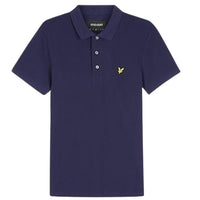 Lyle & Scott Men's Premium Plain Polo Navy slim fit top