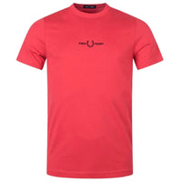 Fred Perry Embroidered Tee Washed Red Casual Men's T-Shirt