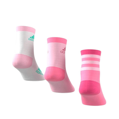 Adidas Kids Socks 3 Packs Girls Socks Casual White/Pink Socks 70% Cotton Socks