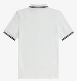 Fred Perry White/Ice/Green Twin Tipped Polo Classic Wear POLO  t SHIRT