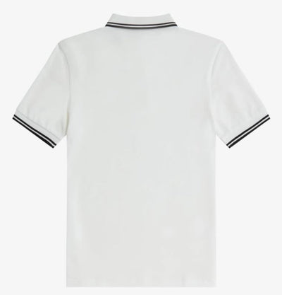 Fred Perry White/Ice/Green Twin Tipped Polo Classic Wear POLO  t SHIRT