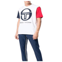 Sergio Tacchini male icona tee white/navy crew neck t-shirt