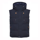 Superdry Gilet Mens Navy Sleeveless Hooded Everest Jacket Hiking Gilet Hoodie