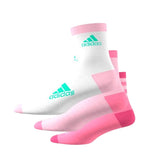 Adidas Kids Socks 3 Packs Girls Socks Casual White/Pink Socks 70% Cotton Socks