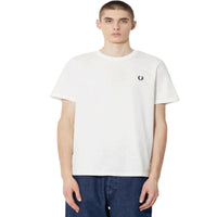 Fred Perry White Crew Tee Premium Cotton Men's Wear t shirt