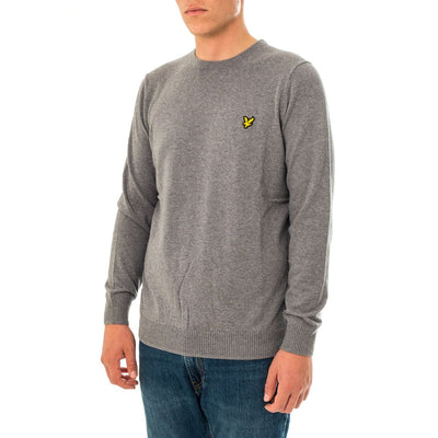 Lyle & Scott Pullover Mens Grey Casual Smart Sweatshirt Jumper Long Sleeve