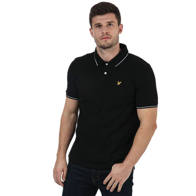 Lyle & Scott Men's Tipped Polo mid Grey cotton casual shirt