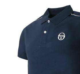 Sergio Tacchini Men's Polo Navy/White Tennis Style