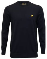 Lyle & Scott Crew Jumper Nevis Mens Black Pullover Sweat Top Smart Jumper