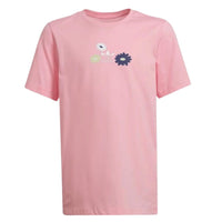 Adidas Kids Flower Print Tee Pink Short Sleeve Shirt